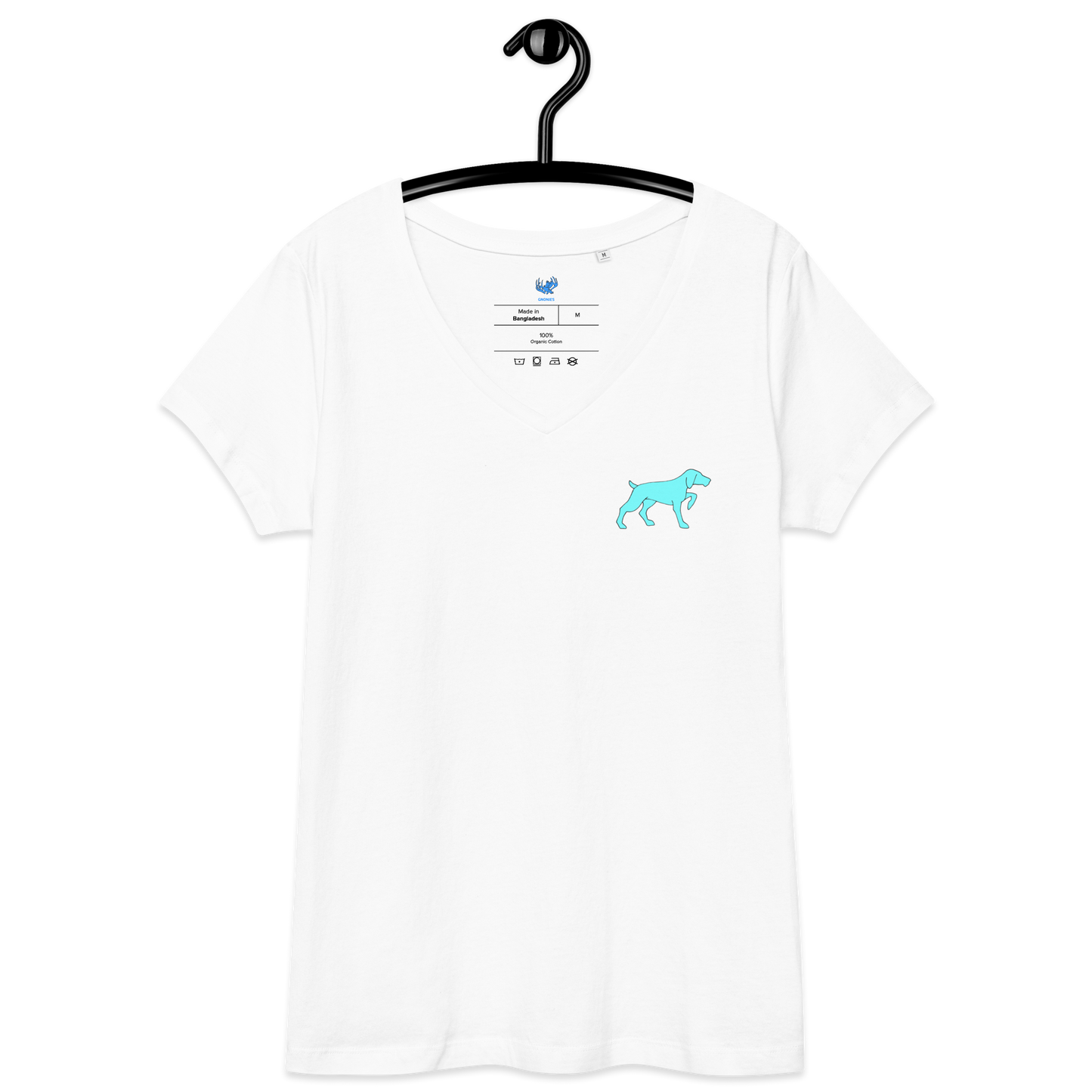 Women’s Fitted Dog V-Neck T-Shirt