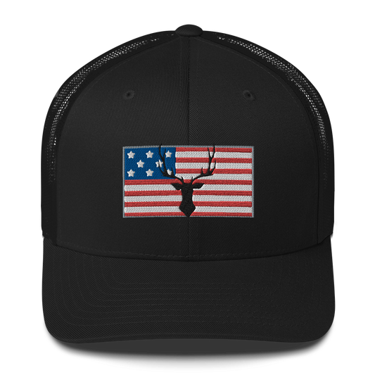 Flag & Buck Snapback