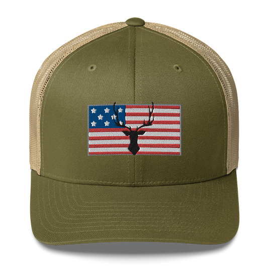 Flag & Buck Snapback