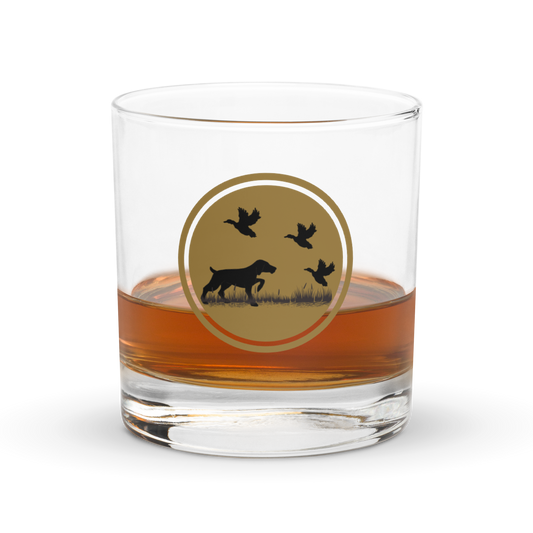 Duck Hunting Rocks Glass