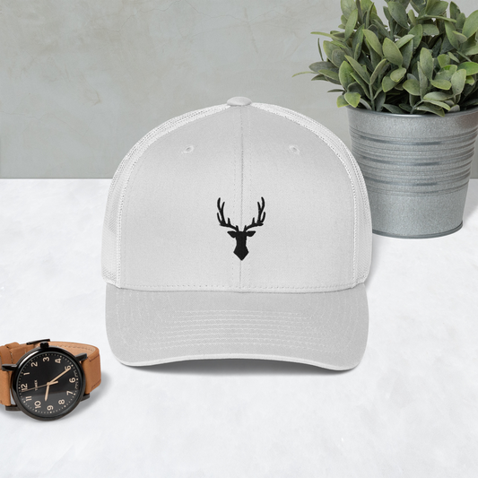 Buck in Black Trucker Hat