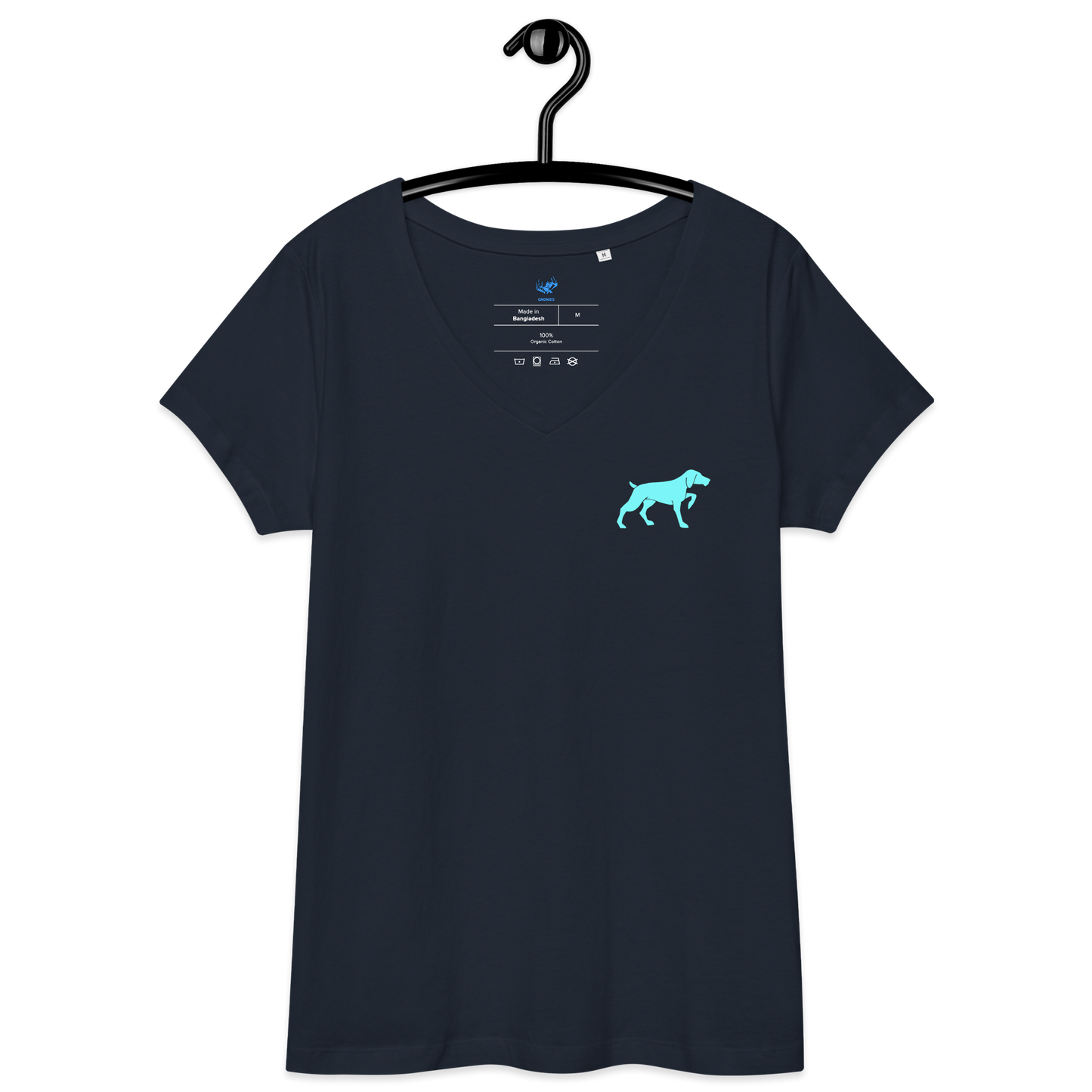 Women’s Fitted Dog V-Neck T-Shirt